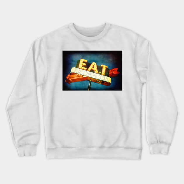 Eat Barbecue Vintage Sign Crewneck Sweatshirt by art64